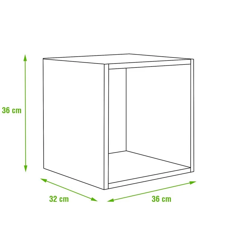 Estante Modular 1 Cubo Dinamic Pinho Maci&ccedil;o Astig.