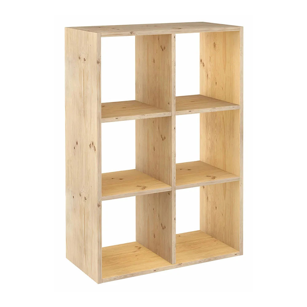 Estante Modular 6 Cubos Dinamic Pinho Maci&ccedil;o Asti.