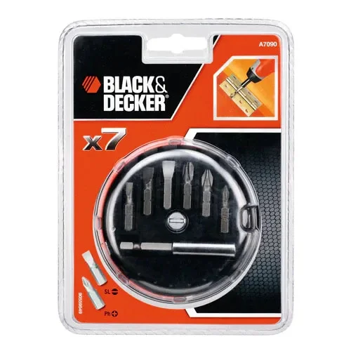Porta-pontas + 7 Pontas Black&decker