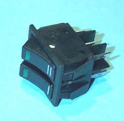 Doble Interruptor de Tecla Negra .
