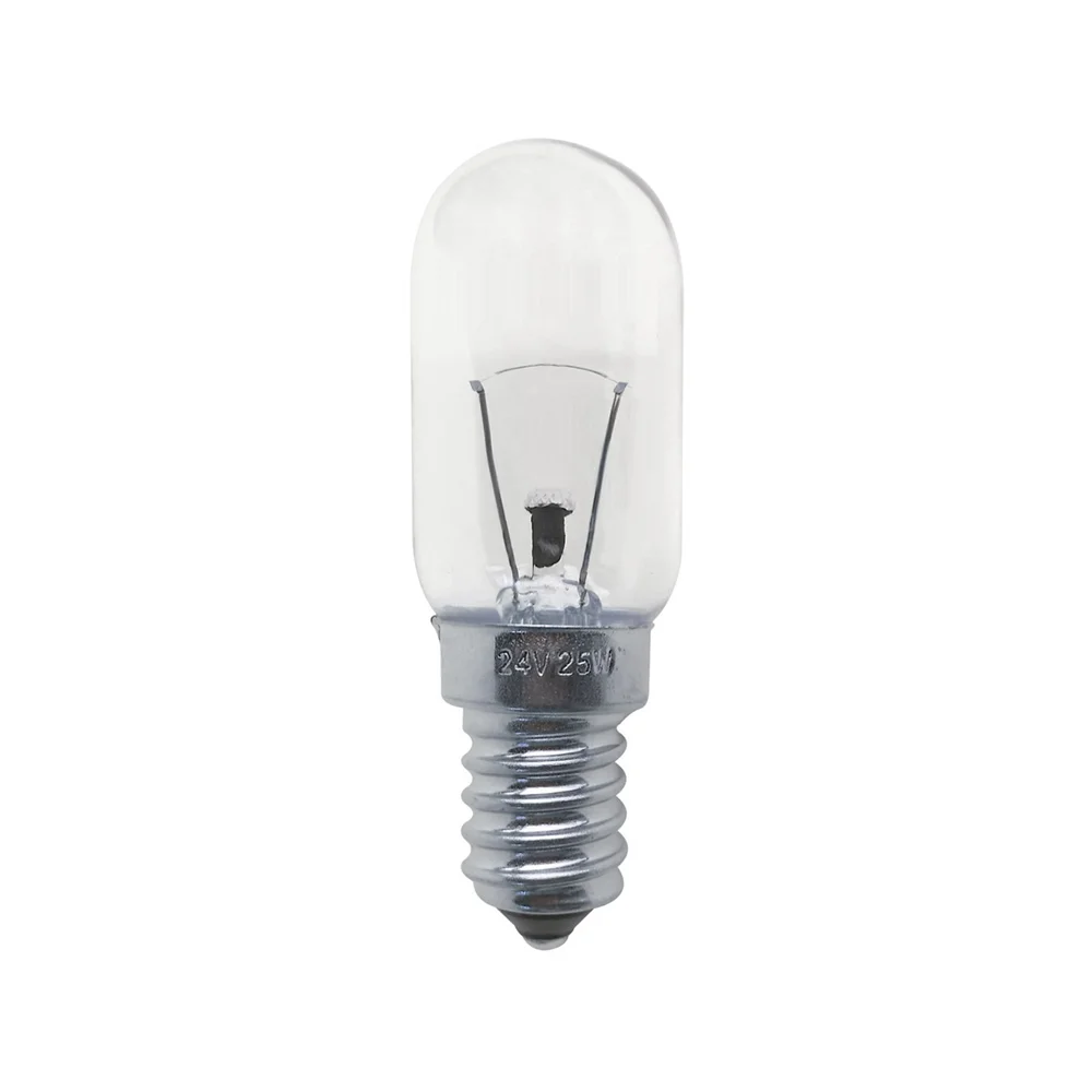 L&acirc;mpada Incandescente Tubular Transparente E14 25w 24v
