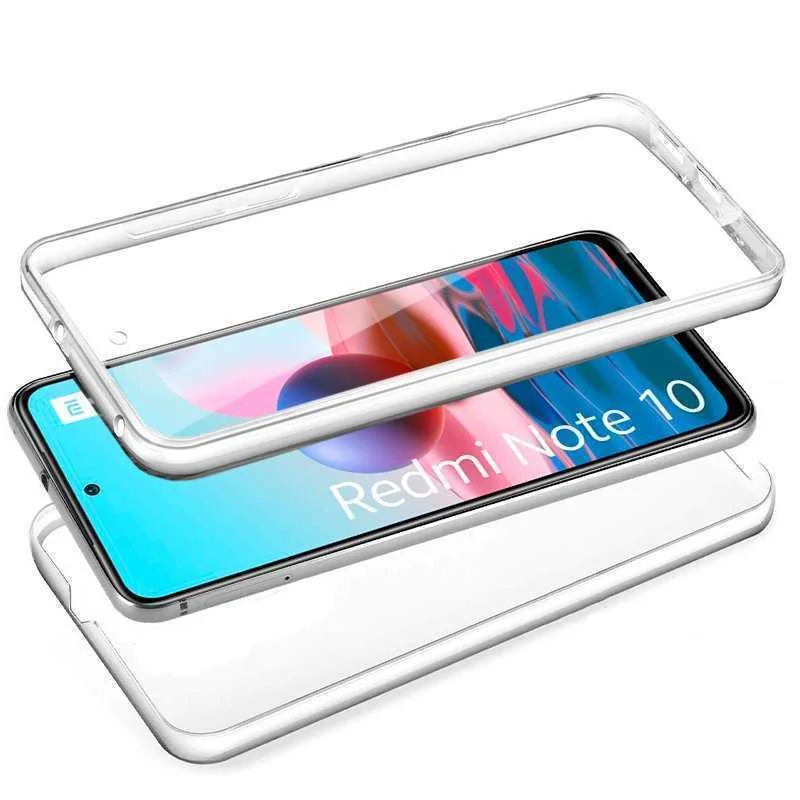 Cool Capa de Silicone 3d para Xiaomi Redmi Note 10 / Note 10s (Transparente Frente + Verso)