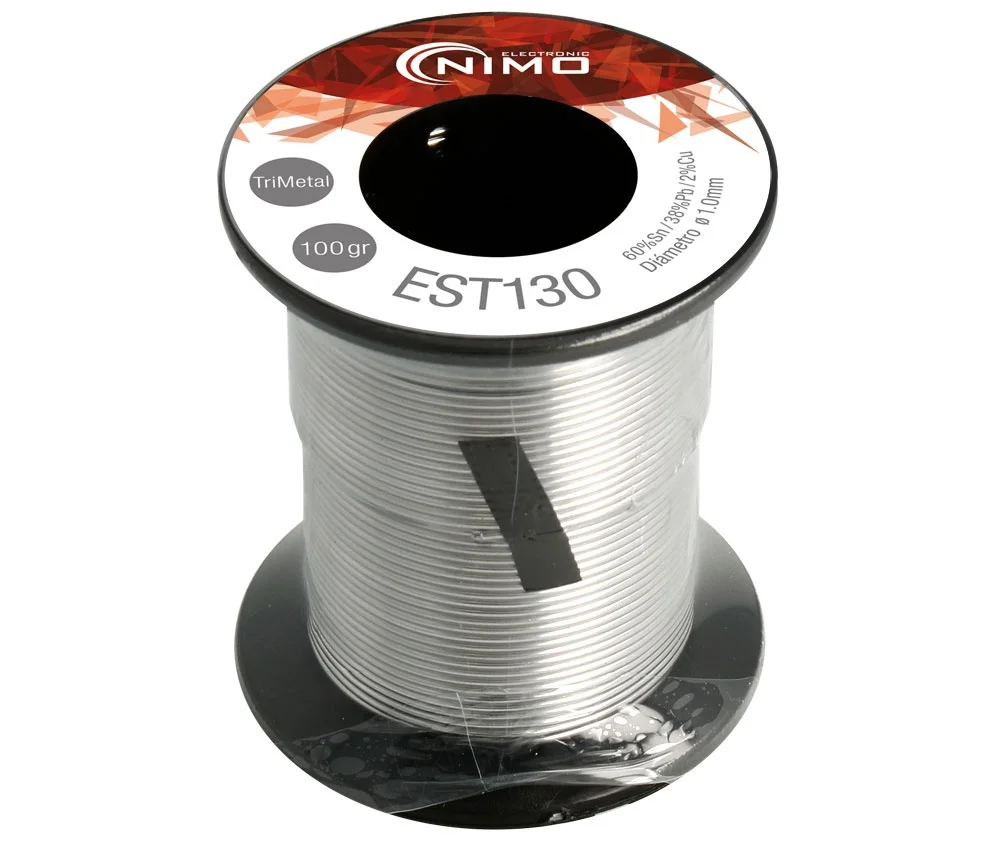 Fio Estanho Tri-met&aacute;lico 60% Sn, 38%Pb, 2%Cu &Oslash;1mm