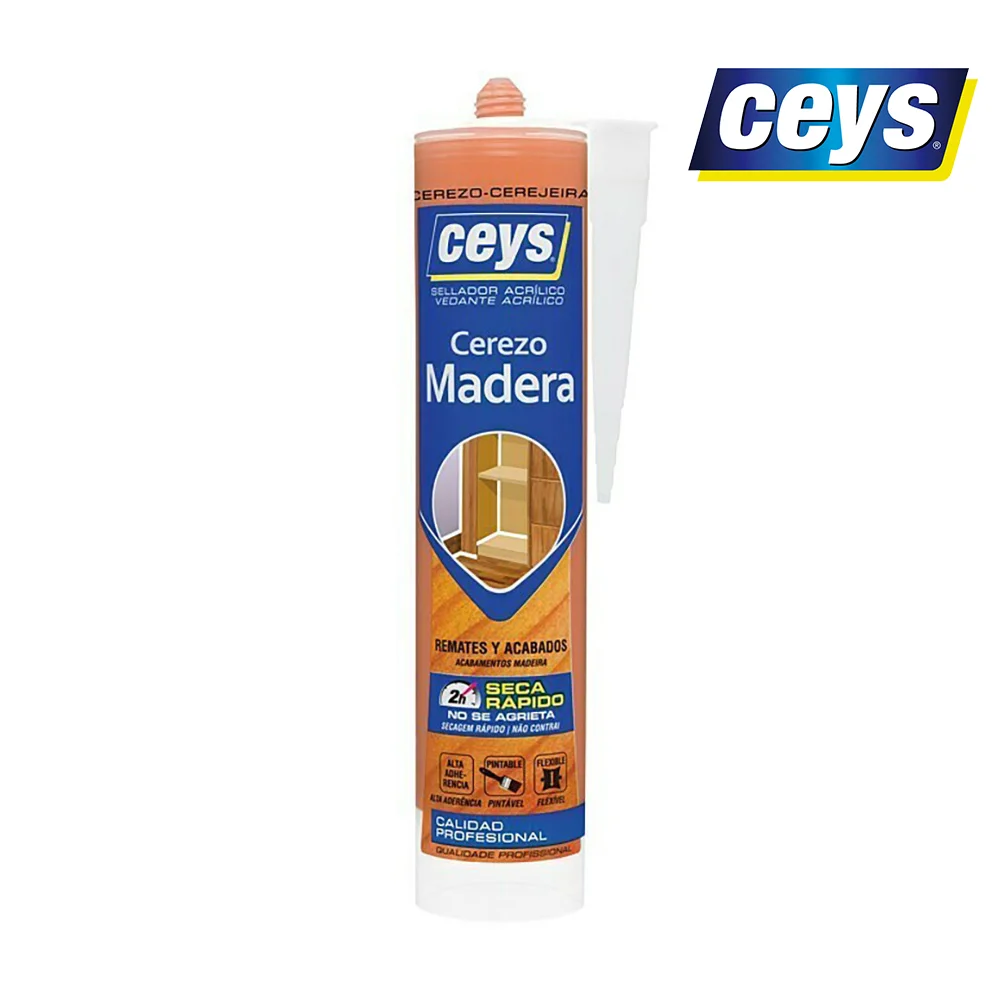 Selante De Silicone Ceys Madeira Acr&iacute;lica Cereja