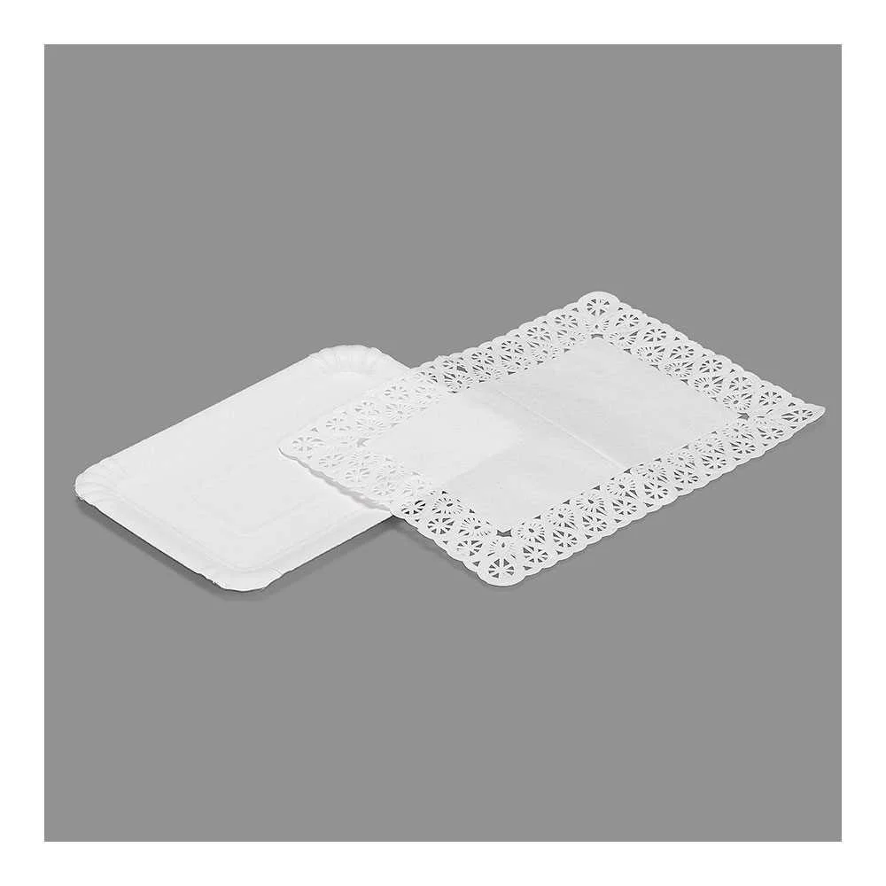 Saco com 4 Travessas Retangulares com Papel Decorativo 14x21cm