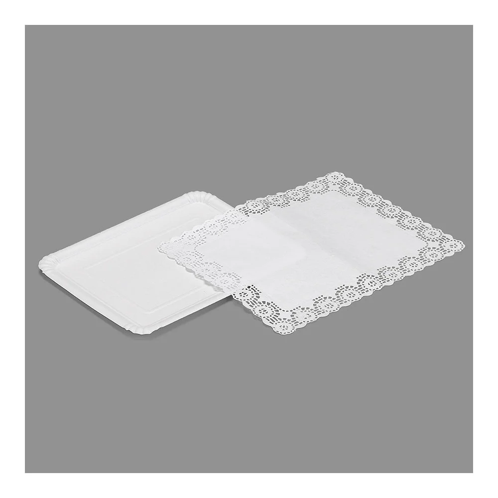 Saco com 2 Travessas Retangulares com Papel Decorativo 22x28cm