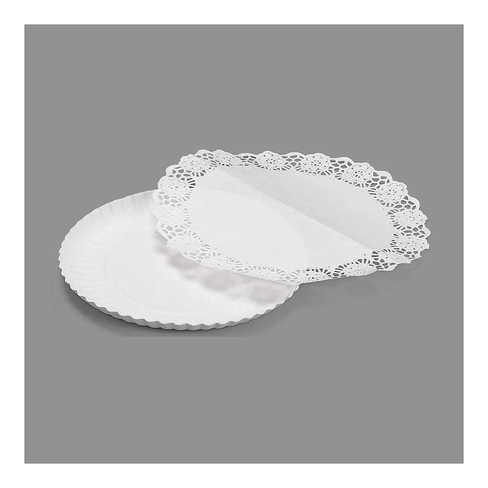 Saco com 3 Travessas Redondas com Papel Decorativo &Oslash;21cm