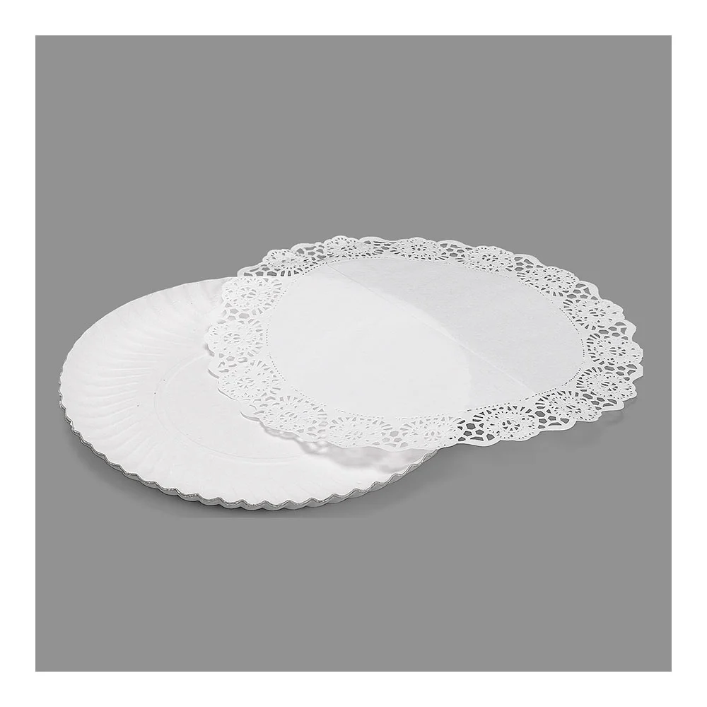 Saco com 2 Travessas Redondas com Papel Decorativo 25cm