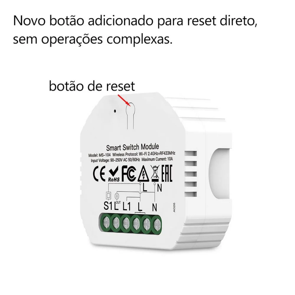 M&oacute;dulo De Ilumina&ccedil;&atilde;o Wifi + Rf 433