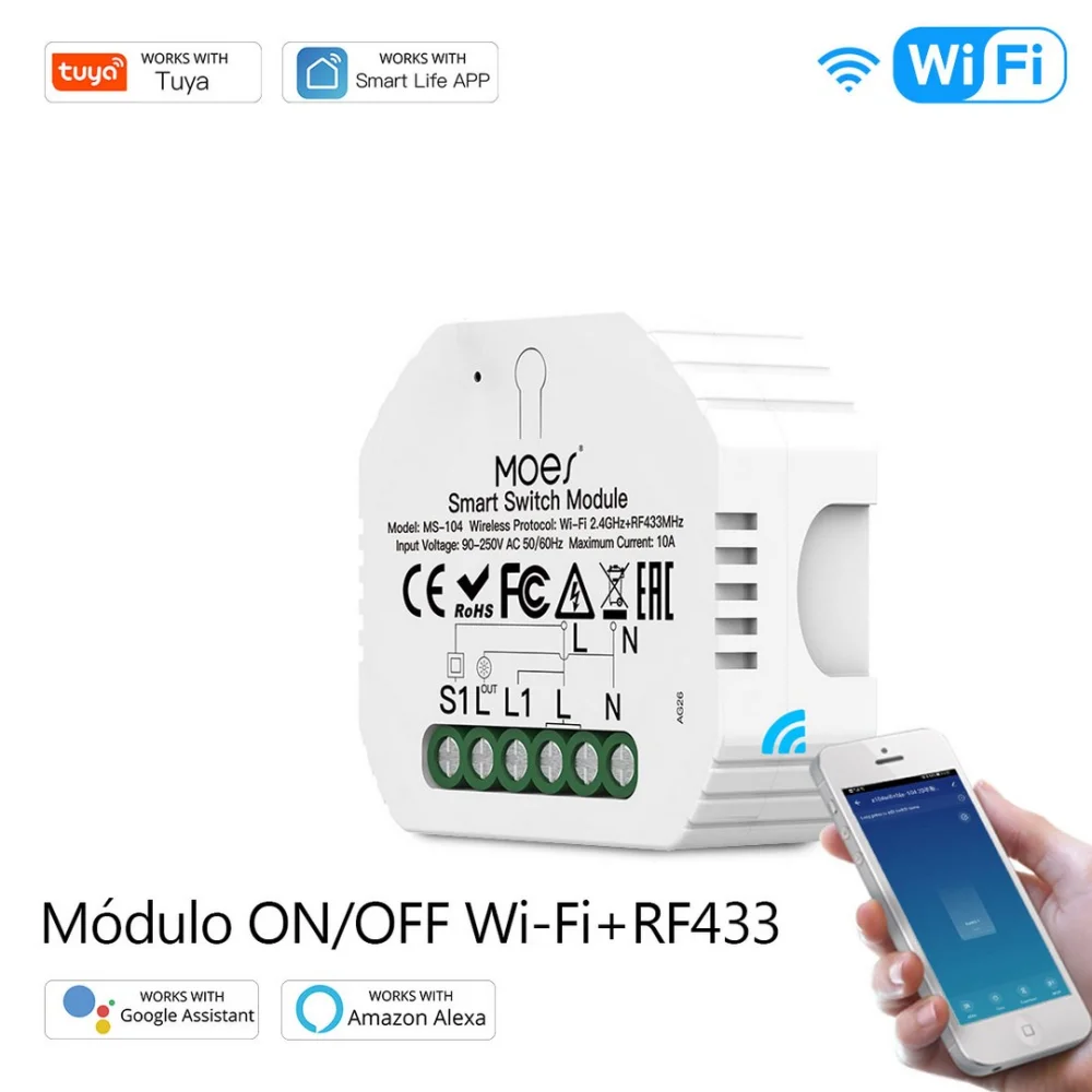 M&oacute;dulo De Ilumina&ccedil;&atilde;o Wifi + Rf 433