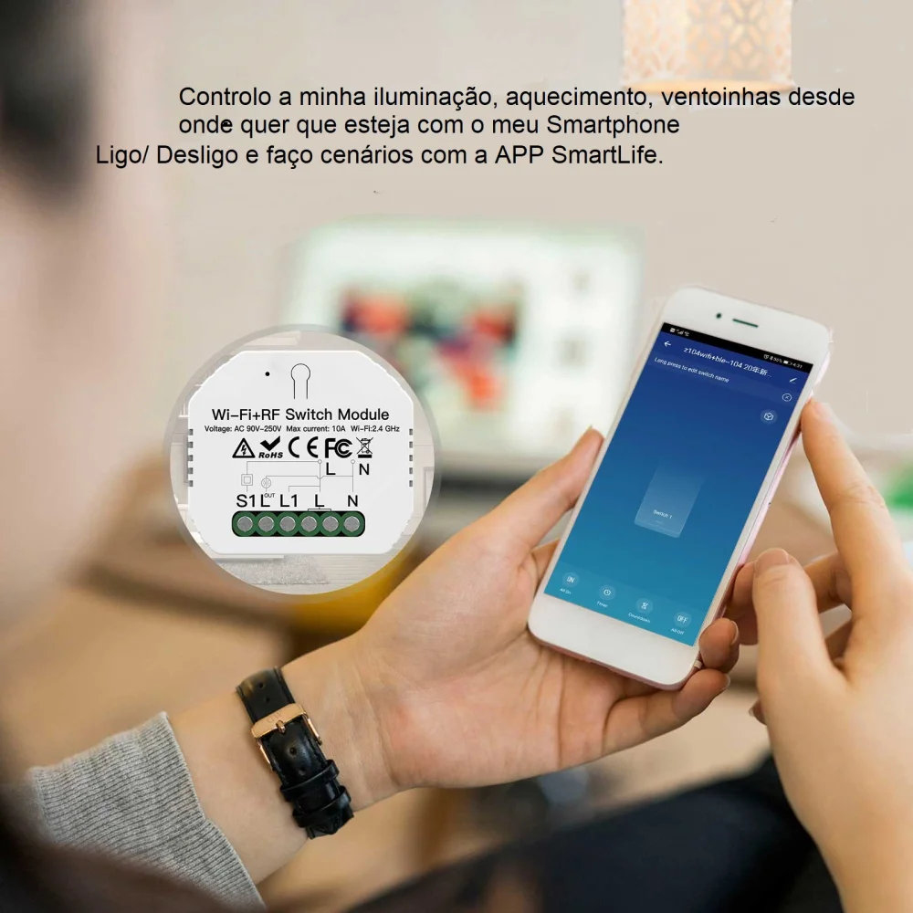 M&oacute;dulo De Ilumina&ccedil;&atilde;o Wifi + Rf 433