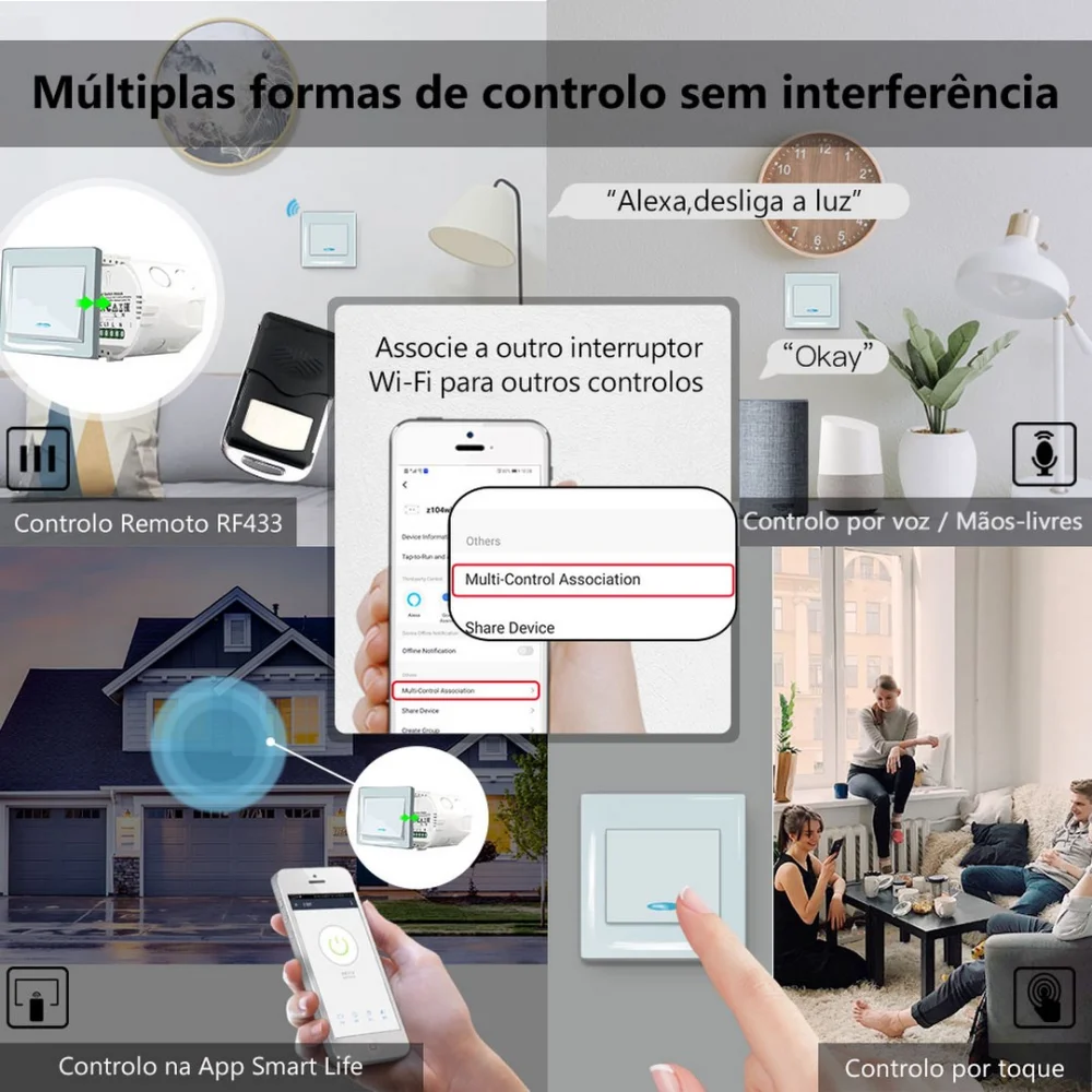 M&oacute;dulo De Ilumina&ccedil;&atilde;o Wifi + Rf 433