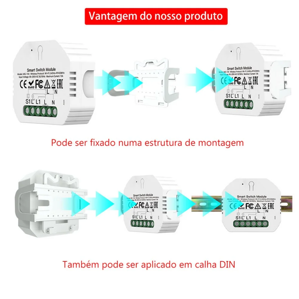 M&oacute;dulo De Ilumina&ccedil;&atilde;o Wifi + Rf 433