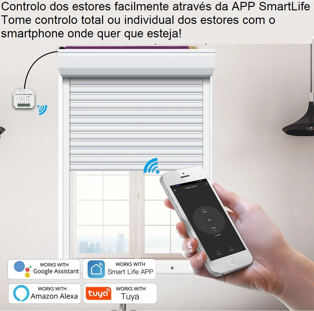 M&oacute;dulo De Estores/persianas Wifi + Rf 433