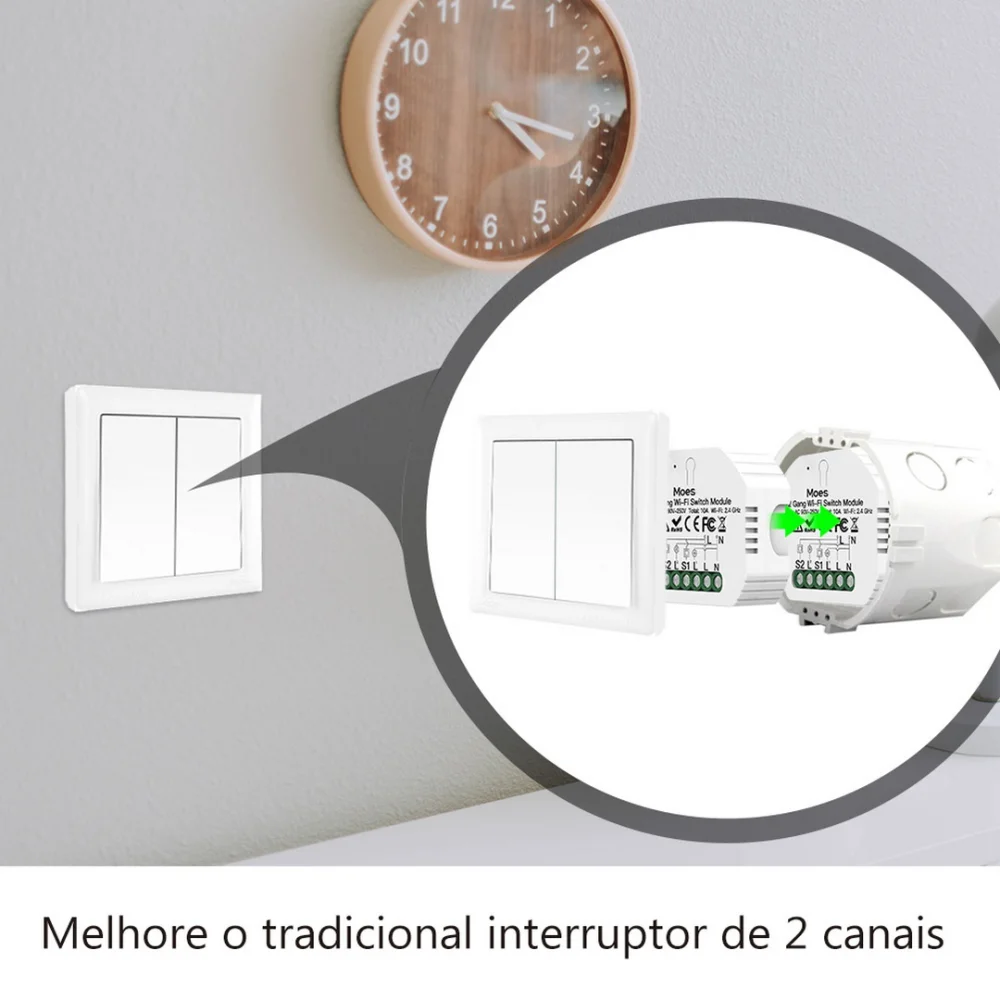 M&oacute;dulo 2 Canais On/off Rf 433mhz + Wifi