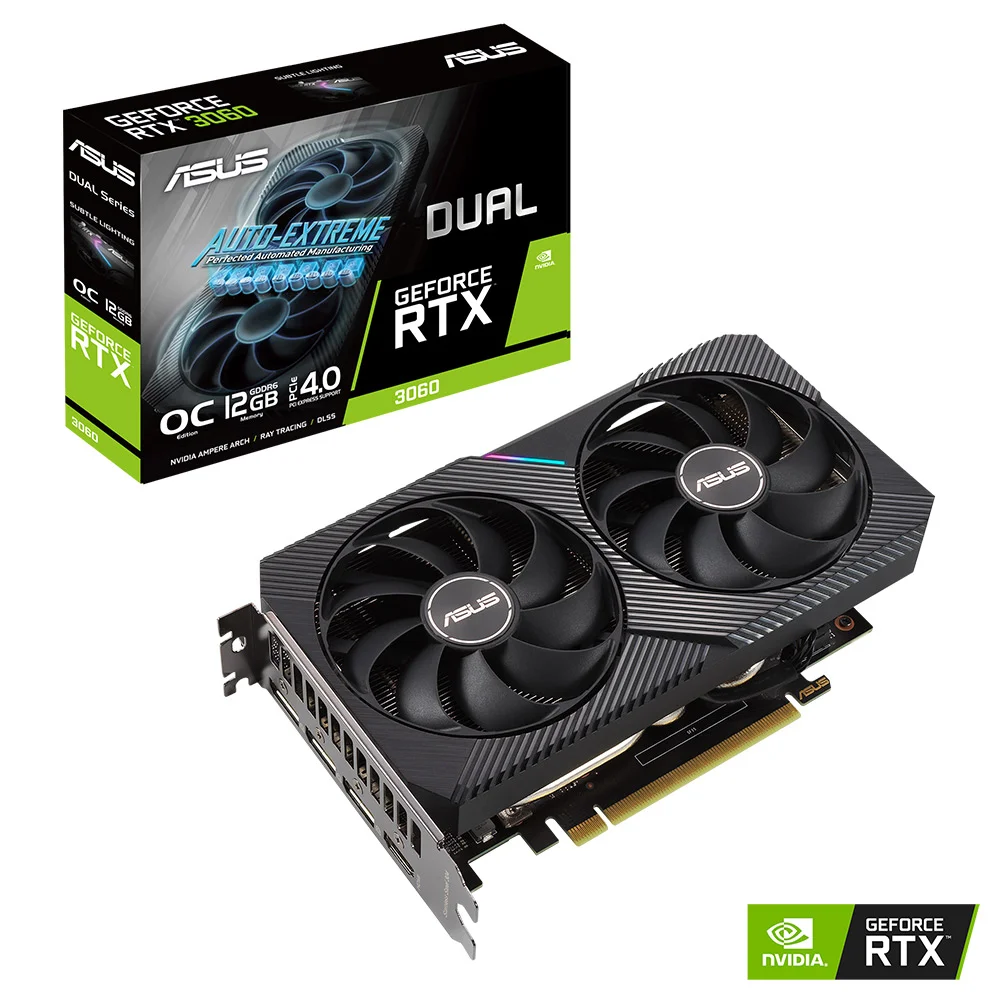 Asus Geforce&reg; Rtx 3060 Dual Oc 12gb V2 Gddr6 - 90yv0gb2-M0na10