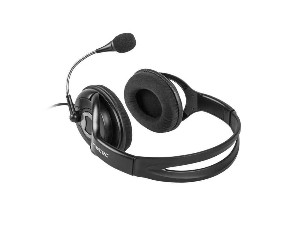 Auscultadores Bear 2 C/ Fios Preto - Natec