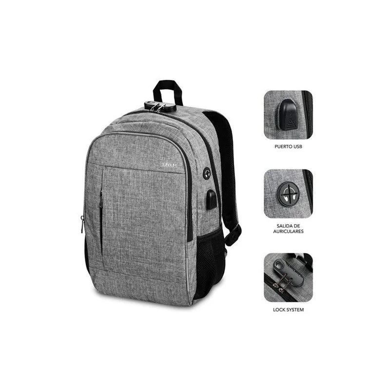 Mochila para Port&aacute;til Y Tablet Con Salida Usb Sub.