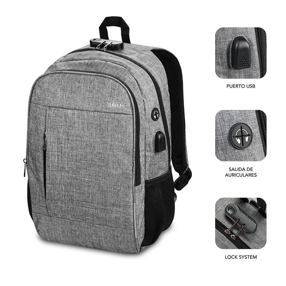 Mochila para Port&aacute;til Y Tablet Con Salida Usb Sub.