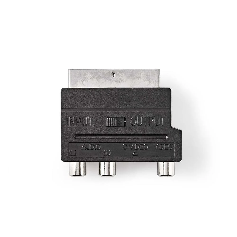 Adaptador Giratorio Scart | Scart Macho - S-Video.