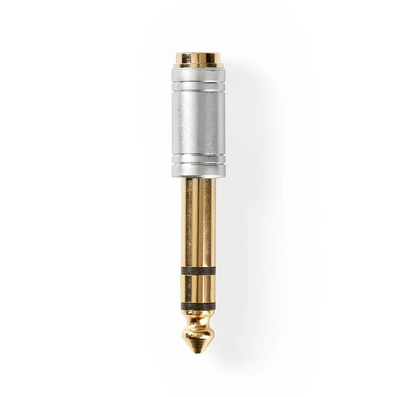 Adaptador de &Aacute;udio 6.35 Mm Macho - 3.5 Mm Femea .