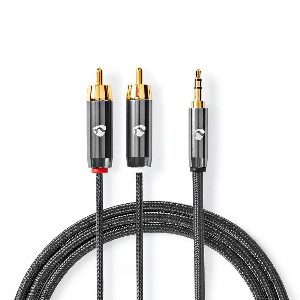 Cable de Audio Est&eacute;reo | 3,5 Mm Macho - 2x Rca Ma.