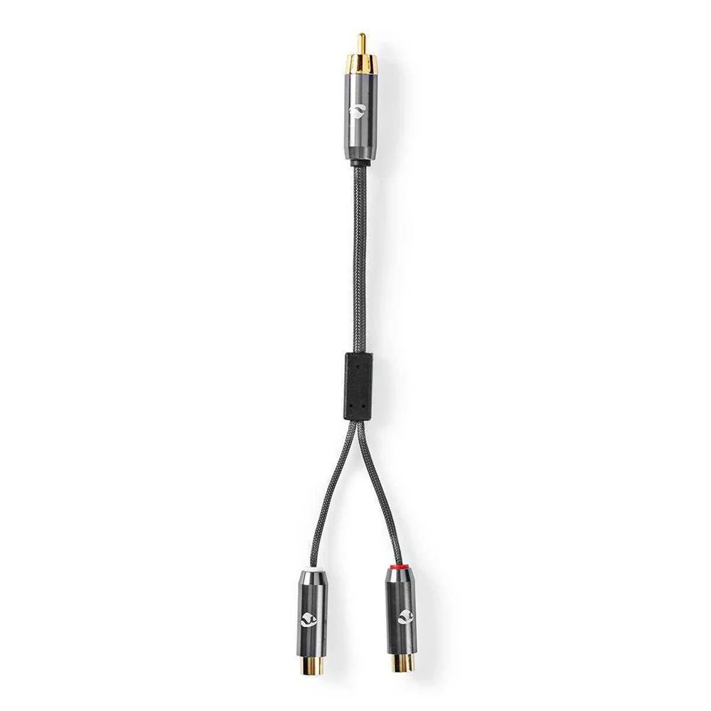 Cabo Do Subwoofer Rca Macho para 2X Rca F&ecirc;mea 20cm