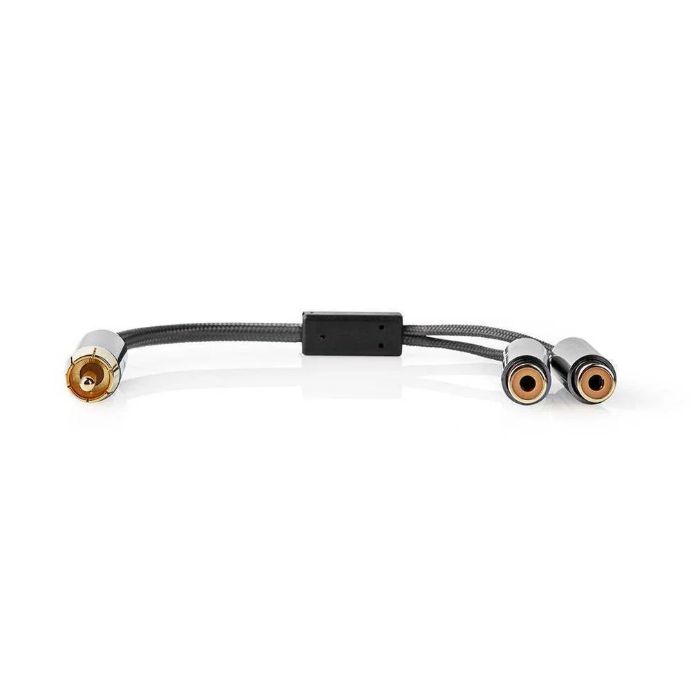 Cabo Do Subwoofer Rca Macho para 2X Rca F&ecirc;mea 20cm