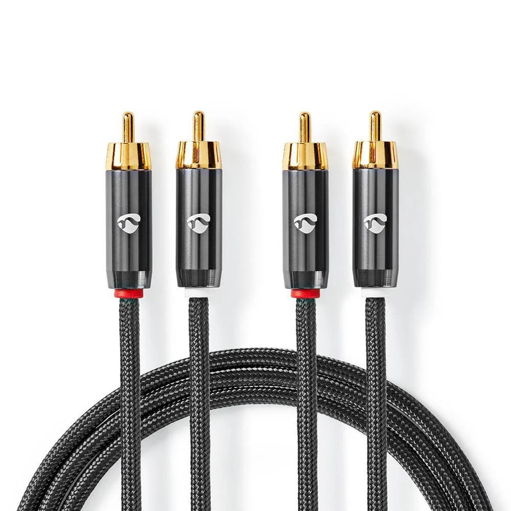 Cabo de &Aacute;udio Stereo 2x Rca Macho - 2x Rca Mac.