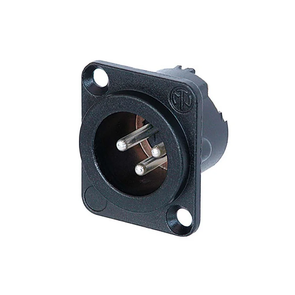 Xlr Panel Mount | 3 Pole Male | Silver Contacts |.
