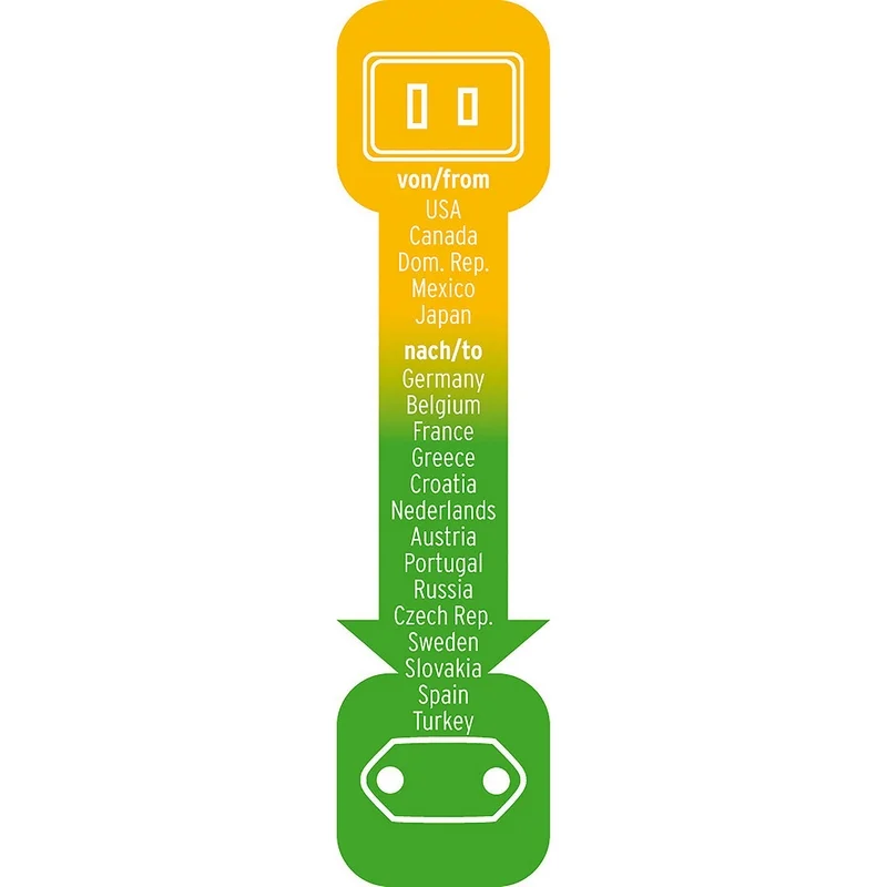 Adaptador de Viagem dos Eua para a Europa com Fus.