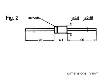 Zener Diode 2v7 - 1.3w