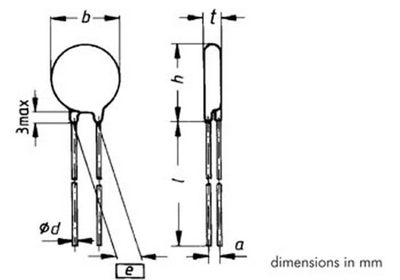 Vdr 25vac / 31vdc Paso = 7,5mm