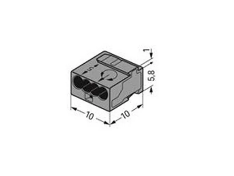 Conector Micro Push-Wire para Caixas de Jun&ccedil;&atilde;o 4-.