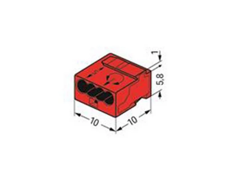 Conector Micro Push-Wire para Caixas de Jun&ccedil;&atilde;o 4-.