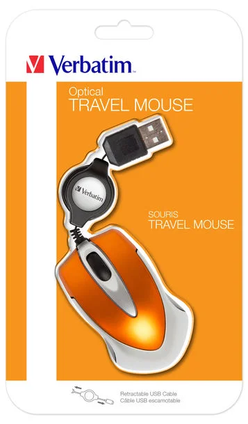 Rato Mini Verbatim Usb - Laranja