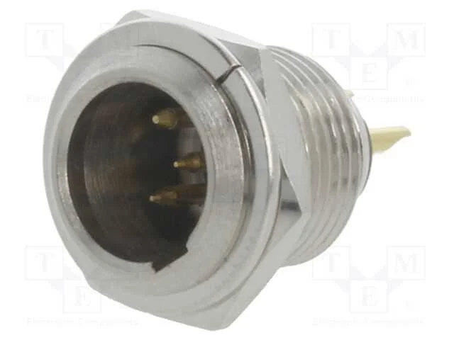 Conector Mini Xlr Macho Pin: 4 Soldar 11mm