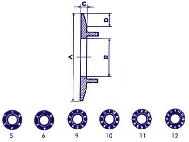 Dial For 21mm Button (Transparent - White 12 Digits)