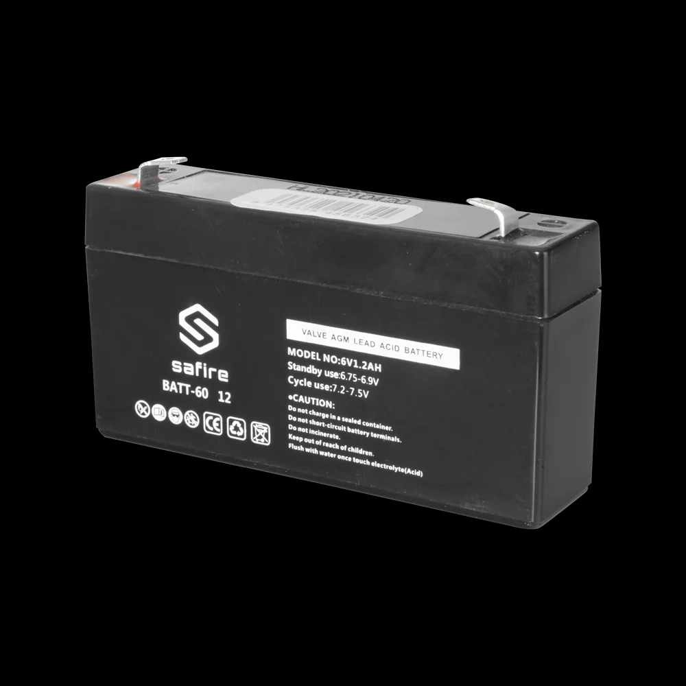 Bateria Recarreg&aacute;vel - Tecnolog&iacute;a Chumbo &Aacute;cido Agm - Tens&atilde;o 6 V - Capacidade 1.2 Ah - 58 X 97 X 24 M