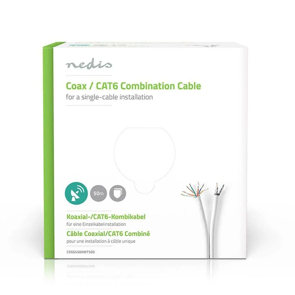 Cable Coaxial/Cat6 Combinado | 50,0 M