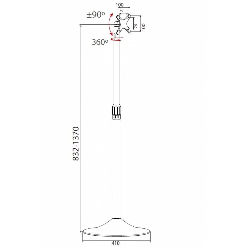 TECHLY ICA-TR10, 22 KG, 68,6 CM (27"), 33 CM (13".