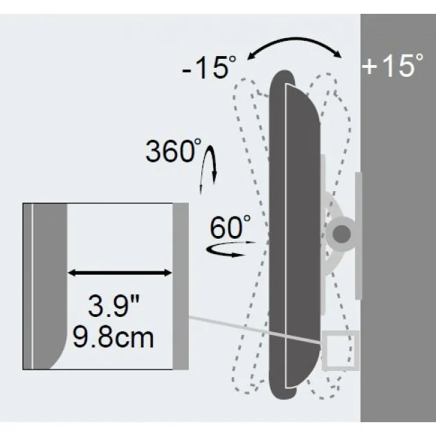 Techly Wandhalterung F. Lcd Tv LED 13"-30" Fullmotion Schw.