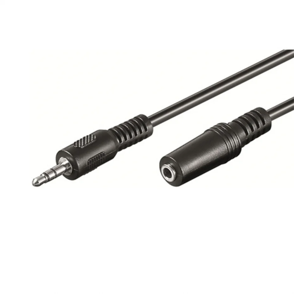 Cabo Extens&atilde;o de &Aacute;udio Ewent Ec1653 Jack 3.5mm Macho/F&ecirc;mea 10m Preto