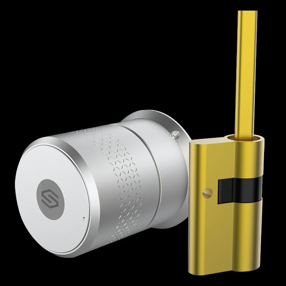 Fechadura Inteligente Bluetooth - Cilindro Motorizado Europeu Ajust&aacute;vel - Usu&aacute;rios Convidados Sem Es