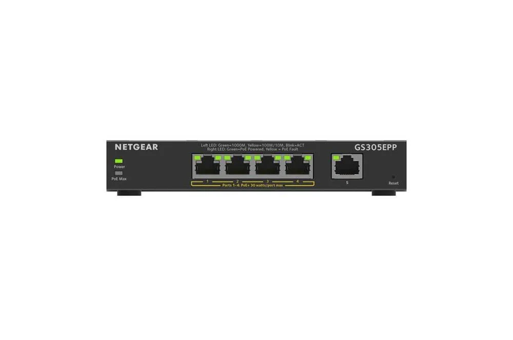 Switch de Rede Gs305epp-100pes Gerido L2/L3 Gigabit Ethernet 1000 Mbit/S Poe - Netgear