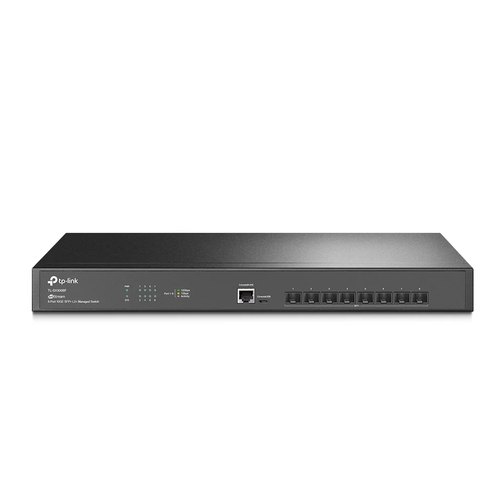 Switch Tp-Link Tl-Sx3008f Jetstream 8 Portas Sfp+ (10gbe) Managed + 1 Porta Gigabit Rack Mountable
