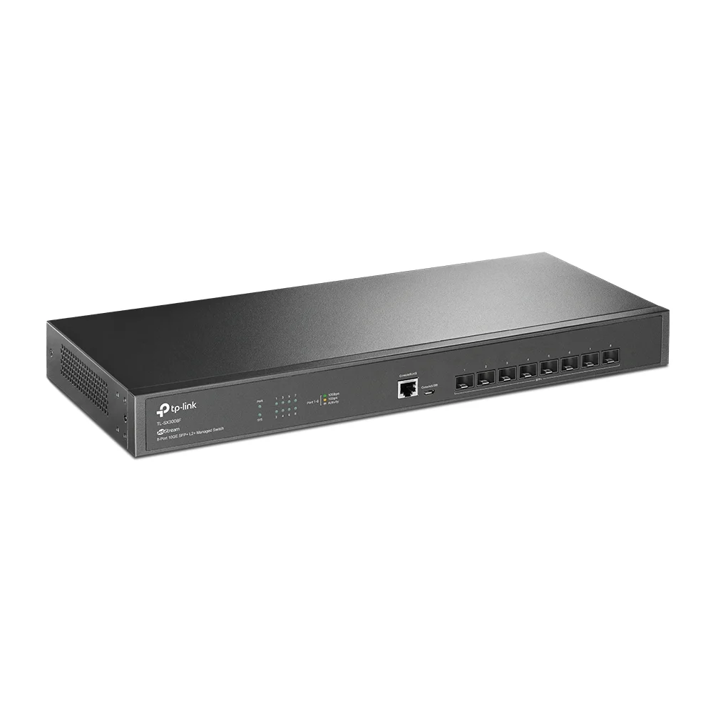 Switch Tp-Link Tl-Sx3008f Jetstream 8 Portas Sfp+ (10gbe) Managed + 1 Porta Gigabit Rack Mountable