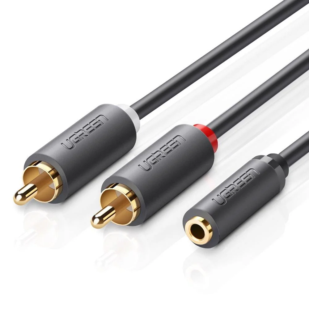 Ugreen Av102 2x Rca (Cinch) Jack 3,5 Mm 1m (Cern&yacute;)