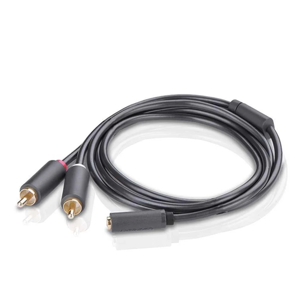 Ugreen Av102 2x Rca (Cinch) Jack 3,5 Mm 1m (Cern&yacute;)