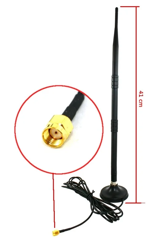 Omnidirectional Wifi Antenna Savio 12dbi 41cm Rp-Sma Ak-05